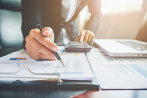 photocopier and document management software in accountants office