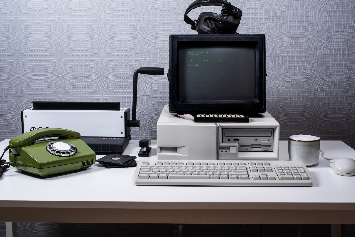 Old vs. new office copier comparison.