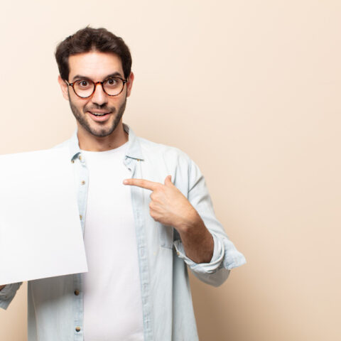 man printing emails