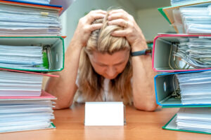 Lawyers working with files