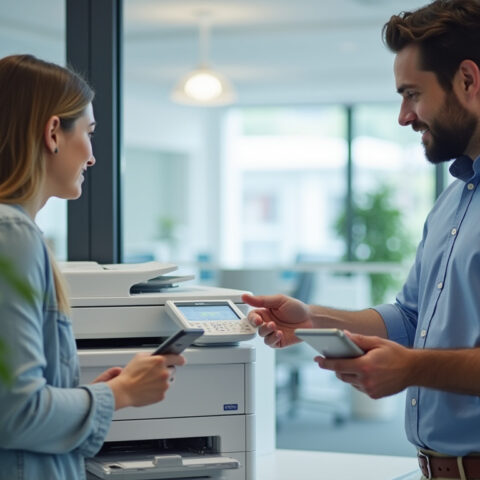 How Follow Me Print works in the office